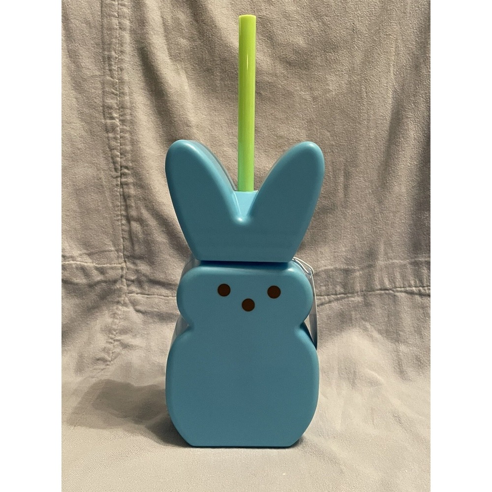 NEW‎ Blue Easter PEEPS Bunny Tumbler Cup with Lid and Straw 14 oz by Zak!